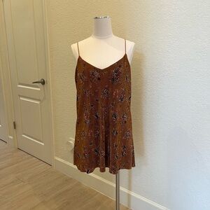 Full Tilt Brown Floral Camisole/Mini Dress